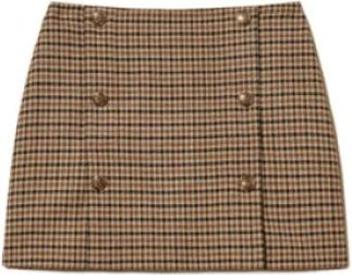 Twinset Dames, Rokken, Bruin, Maat: XS Wol