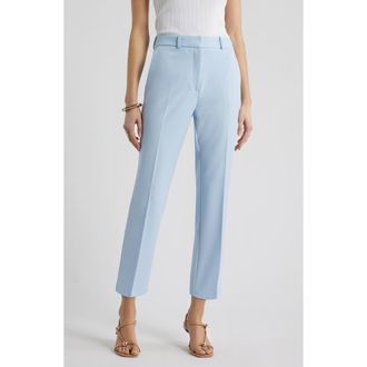Nordstrom The Lena Slim Cropped Trousers in Blue Floaty at Nordstrom, Size 16