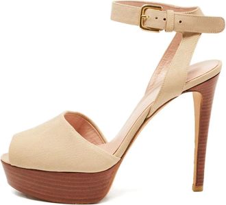 Stuart Weitzman Sandali con plateau 125mm - Toni neutri