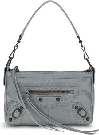 Balenciaga Leren Schoudertas - Dames - Tassen - Grijs - Maat: ONE Size Leer