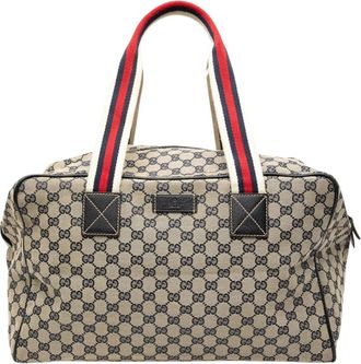Gucci Pre-owned Weekend Bags, female, Brown, Size: ONE SIZE Pre-owned Vintage Monogram Canvas Travel Bag