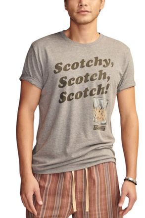 Lucky Brand Anchorman Scotch Tee In Grey