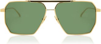 Bottega Veneta BV1012S 004 Mens Sunglasses Gold Size 60