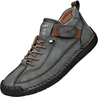 Generic Comfortable Orthopedic Sneakers, Womens Handmade Leather Orthopedic Comfy Shoes, Soft Comfort, Unisex (Green,Women 13.5/Men 12.5)