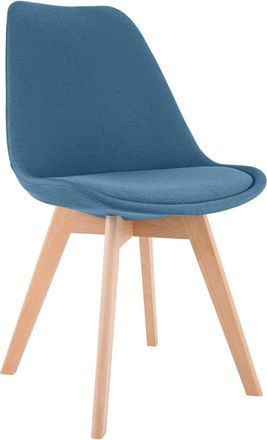 Clp Silla con asiento en tela azul