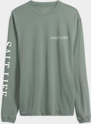 Salt Life Canopy Performance Long Sleeve Tee in Sagebrush Heather at Nordstrom, Size Xx-Large