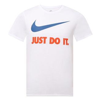 Nike Mens Nike Large Logo Printing Round Neck Short Sleeve White T-Shirt 707361-100