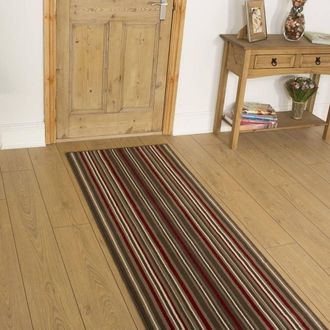 Runrug Hallway Carpet Runner Rug - Soft & Comfy, 9mm - Strike in Red | Size: 60 cm x 390 cm