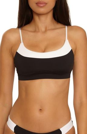 BECCA by Rebecca Virtue Sport Mode Bralette Bikini Top in Black at Nordstrom, Size Large