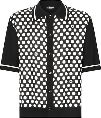 Dolce & Gabbana Short Sleeve Shirts, male, Black, Size: L Polo