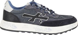 Premiata Black Nous Iconic Side Design Leather Sneakers