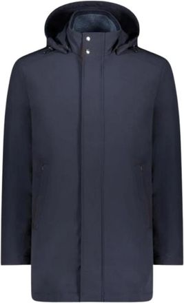 Paul & Shark Car Coat Typhoon Re-4X4 Stretch - Heren - Mantel - Blauw - XL - Su&egrave;de - Jassen