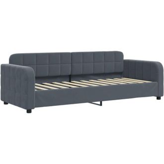 vidaXL Sof&aacute; Cama Terciopelo Gris Oscuro 80x200 Cm Vidaxl