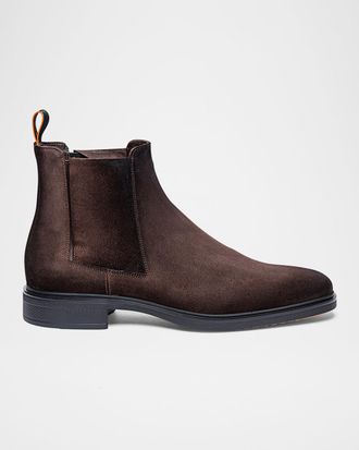 Santoni Men & apos;s Easy Suede Chelsea Boots