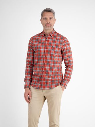 Lerros Karohemd LERROS, Herren, Gr. XXL, N-Gr, weiss (broken wei&szlig;), Web, Obermaterial: 100% Baumwolle, kariert, normal h&uuml;ftbedeckend, Rundhals, 2-Knopf-Mansc