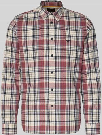 PME Legend Regular Fit Freizeithemd mit Kentkragen und Label-Stitching in Rostrot, Gr&ouml;&szlig;e XXXL