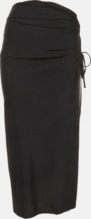 Sandro Black Jersey Ruche Sarong
