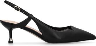 Liu Jo Nappa Leren Slingbacks - Dames - Pumps - Zwart - 40 EU - Leer - Schoenen