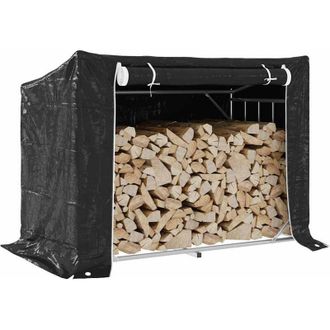 vidaXL Le&ntilde;ero Cubierta Lluvia 151x80,5x110,5 Cm Acero Galvanizado Vidaxl