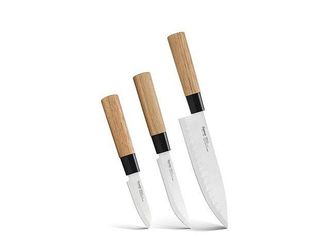 OEM Juego De Cuchillos Fissman Fujita De 3 Piezas (20 Cm, 13 Cm, 9 Cm), Acero 420j2
