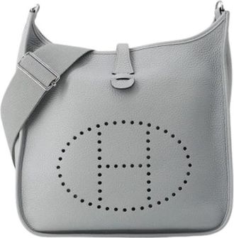 Herm&egrave;s Pre-owned Vintage Shoulder Bag - Dames - Vintage Schoudertas - Grijs - ONE Size - Leer - Vintage