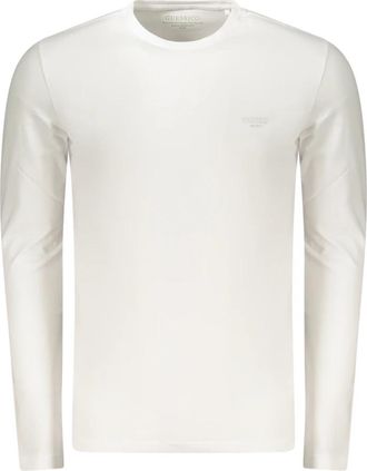 Guess T-shirt met lange mouwen - Heren - Longsleeves - Wit - L - Katoen - Tops