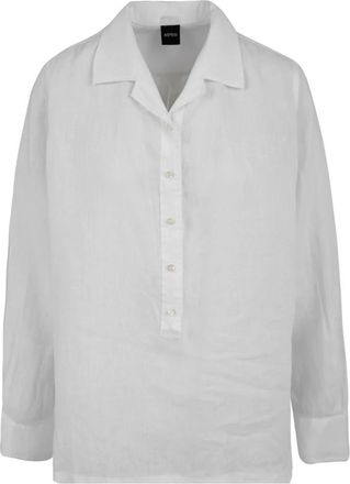 Aspesi Camicia Sedici - Dames - Overhemden - Wit - S - Linnen - Overhemden