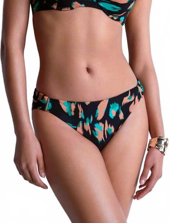 Aubade Womens Feline Energy Brazilian Brief In Green Panther