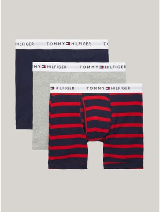 Tommy Hilfiger Mens Cotton Classics Boxer Brief 3-Pack - Multi - S