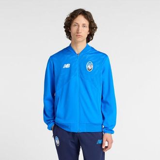 New Balance Mens Atalanta BC Football Match Jacket in Blue Polyester, size Medium