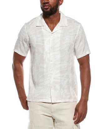 Theory Irving Abstract Button Front Shirt