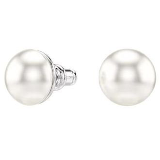 Swarovski Matrix Crystal Pearl Stud Earrings