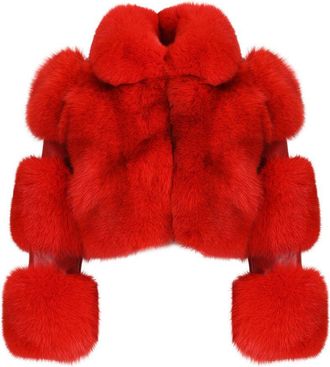 Wanan Luxury Lulu Fox Fur Jacket