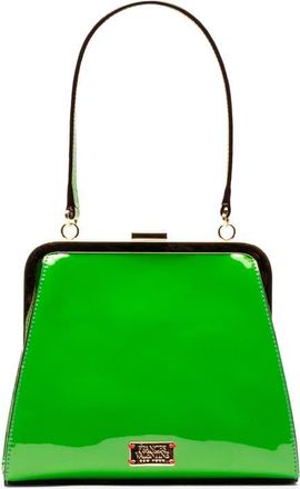 Frances Valentine Lulu Leather Frame Clutch in Green at Nordstrom