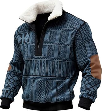 Generic Christian Sweatshirts Quarter Zip Pullover Men Fleece Stand Collar Mens Jumpers Christ Crosses Printed Long Sleeve Sweatshirt Block Color Winter Warm 