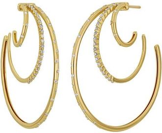 Bony Levy Solstice Diamond Triple Hoop Earrings in 18K Yellow Gold at Nordstrom