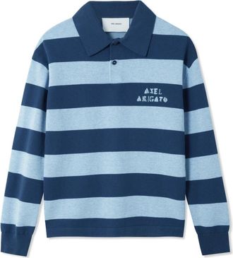 Axel Arigato Frey Polo Sweater - Heren - Ronde hals truien - Blauw - 2XS - Katoen - Truien & Vesten