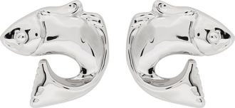 Jacquemus Les Boucles Poisson Fish Drop Earrings - Silver - One Size