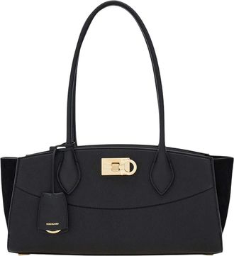 Ferragamo Black Studio Medium Shoulder Bag
