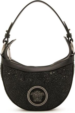 Versace Crystal Repeat Mini Hobo Bag