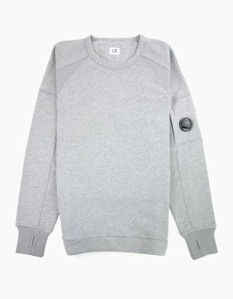 C.P. Company Mens CP Company Diagonal Fleece Lens Sweatshirt w/ Waist String Grey - Size: 44