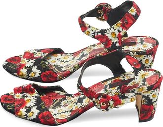 Dolce & Gabbana Sandali a fiori - Rosso