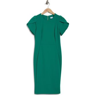Calvin Klein Tulip Sleeve Sheath Dress in Meadow at Nordstrom Rack, Size 10