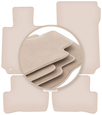 OEM Alfombrillas Beige Premium Para: Mercedes C W204 Berlina, Familiar, Coup&eacute; 2007-2014