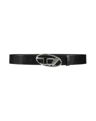 ベルト DIESEL Woman Belt Black X09874P1245 HA620 Women's 2.4cm leather belt with enamelled buckle | Black