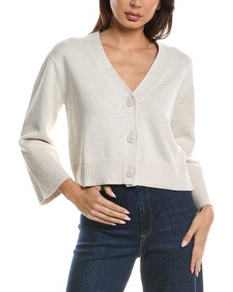 Fort&eacute; Cashmere Wide Sleeve Button Shoulder Sweater