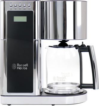 Russell Hobbs Glass 8 Cup Coffeemaker in Black and Stainless Steel