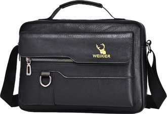 Generic Man Bags for Men Mens Shoulder Bag PU Leather Messenger Bag Pack Business Satchel Side Bag Casual Handbag for Men Working Shopping School Daily Use (D