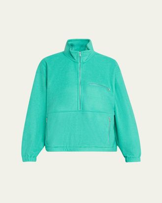 Auralee Mens Fleece Half-Zip Sweater