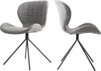 Zuiver 2 sillas de diseño en tejido de lana gris